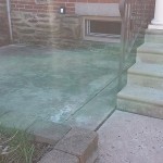Patio and Steps Before Pressure Washing