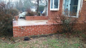 brick patio after
