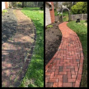 audobon brick walkway power washing